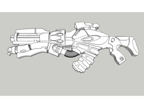 nomade multi fucile luce lanciafiamme corvus belli infinito gioco 3d print model - Mito3D