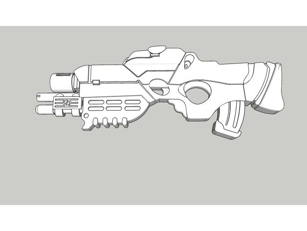 yu-jing combi rifle light shotgun corvus belli infinity game 3D print model - Mito3D