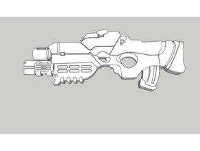 yu jing combi fucile luce caccia corvus belli infinito gioco 3d print model - Mito3D