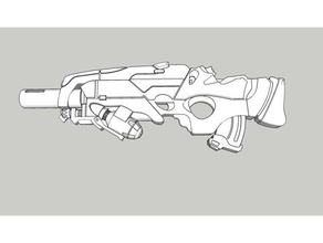 yu-jing multi rifle light flamethrower corvus belli infinity game 3d print model - Mito3D