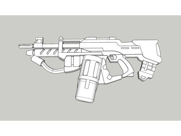 haqqislam tüfek ağır alev makinesi corvus belli sonsuzluk oyun 3D print model - Mito3D