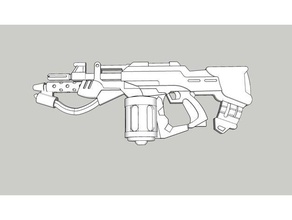 haqqislam rifle light flamethrower corvus belli infinity game 3d print model - Mito3D