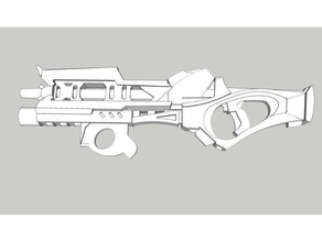shasvastii combi fucile luce bomba mano launcher corvus belli infinito gioco 3d print model - Mito3D