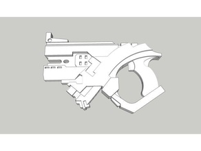 shasvastii pistol corvus belli infinity game 3d print model - Mito3D