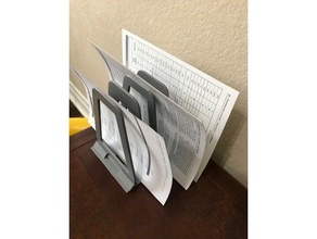 dikey masaüstü kağıt Kulp destek organizatör ayakta durmak posta 3d print model - Mito3D