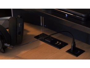 desktop usb 30 hub charger holder 3d print model - Mito3D