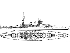 conte di cavour class 16000 battleship cold war historical italy regina marina warship ww1 ww2 3d print model - Mito3D