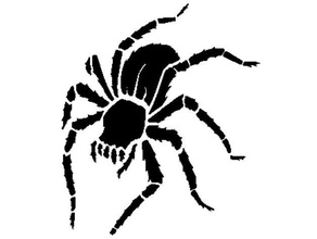 spider stencil 2 arachnid crawly critter 3d print model - Mito3D