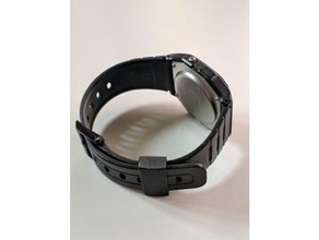 casio f91w replacement loop f-91w strap watch fixed free keeper 3d print model - Mito3D