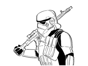 storm trooper stencil 2 dark soldier star wars stormtrooper empire 3d print model - Mito3D