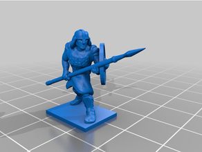late antiquity - gothic heavy infantry 20mm 25mm axe barbarian historical medieval spear tabletop gaming wargaming 3d print model - Mito3D