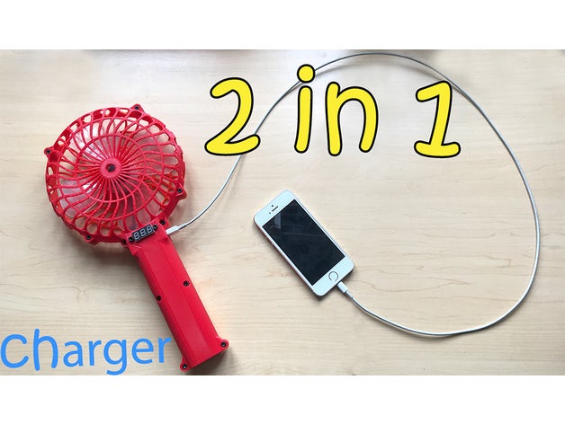 portable ventilateur 2 1 super pratique 2122 3dtb refroidissement bureau électrique canal mini 3D print model - Mito3D