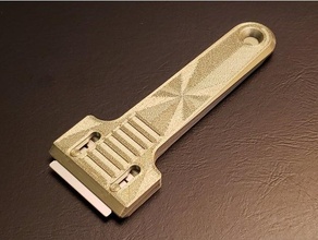 retractable double-edge razor blade scraper cover hand tools holder 3d print model - Mito3D
