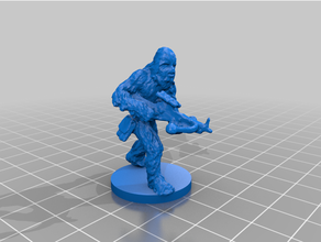 Chewbacca imperial assalto borda jogos figura miniatura Estrela guerras 3d print model - Mito3D