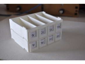 Widerstand Lager Box Münzprüfer Werkzeugkasten 3d print model - Mito3D
