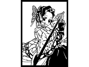 ds Shinobu Kocho şablon 2 anime iblis avcısı avcı Kochou manga 3d print model - Mito3D