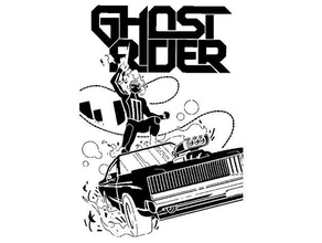 ghost rider stencil 2 agents shield anti hero art car marvel robbie reyes 3d print model - Mito3D