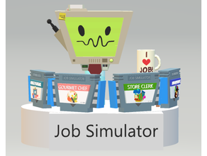 job simulator game statue cartridges cool figure game job jobbot logo  simulator statue video video game virtual reality