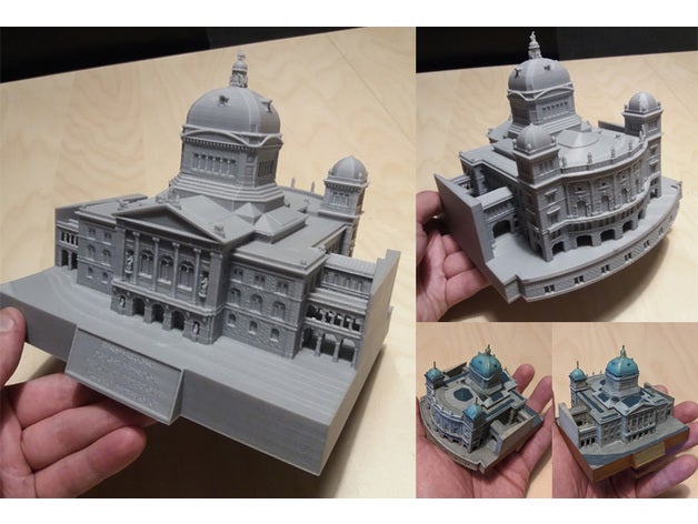 federal palacio Suiza edificio fácil impresión berna gobierno fdral Schweiz suizo 3D print model - Mito3D