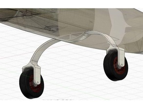 main landing gear strut eclipson model aircraft airplane fpv plane radio control rc parts 3d print model - Mito3D