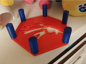 broncos coaster coaster holder broncos coasters denver broncos drinkcoasters drink coaster 3d print model - Mito3D