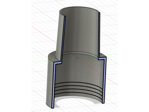 bağlantı bağlayıcı siklon toz kolektör 3d print model - Mito3D