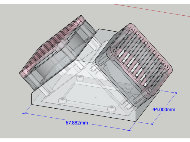 çift fan adaptörü 40mm hayran 3D print model - Mito3D