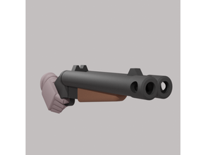 28mm Süper Boltgun 40k bolter çift varil Uzay deniz pompalı tüfek silah 3d print model - Mito3D