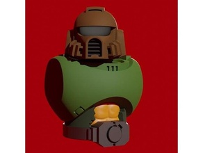 mars pattern helmet torso 28mm bits doom doomguy space marines 3d print model - Mito3D