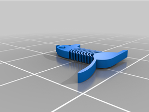 flexi dog skeleton keychain keyring 3d print model - Mito3D