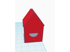 pequeña láser cortar pajarera pájaro jardín colgando casa Corte laser cortador aire libre 3d print model - Mito3D