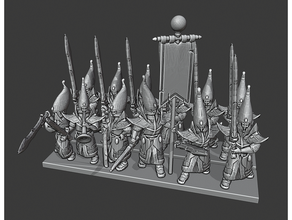 warmaster high elf swordmasters 10mm armored elites elves fantasy infantry miniatures minis regiments swordsman wargames 3d print model - Mito3D