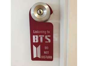 bts door handle sign disturb bangtan boys sonyeondan christmas gift hallyu jhope jimin jin jungkook k-pop korea kpop pop music stocking suga 3d print model - Mito3D