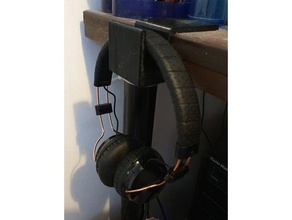 desk headphone hanger holder 3d print model - Mito3D