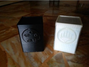simples Customizável coberta caixa suporte mtg 3d print model - Mito3D