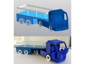 truck trailer car toy vehicle 3d print model - Mito3D