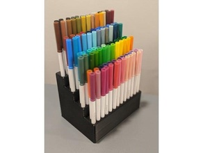100 skinny marker stand crayola holder 3d print model - Mito3D