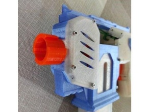 Enganoso fantasma trilho barril adaptador nerf nerfbarrel blaster picatinny 3d print model - Mito3D