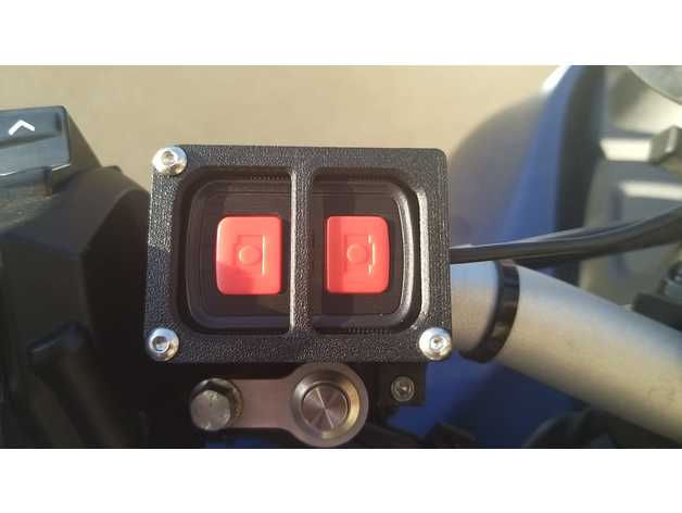 motorcycle dashcam button mount handlebar 3D print model - Mito3D