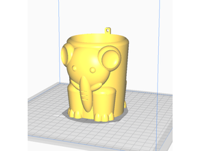 elephant screw hole planter 3d print model - Mito3D