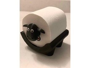 Shaun ovelha banheiro papel lista bancada suporte 3d print model - Mito3D