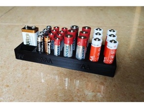 battery holder aa aaa 9v 3d print model - Mito3D