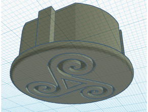 triskele spina polvere copertina guaina energia triskelion 3d print model - Mito3D