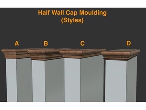 parede boné moldagem 12 combinações 3d print model - Mito3D