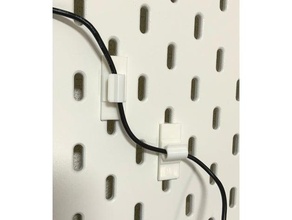 cable catcher ikea skadis holder hack 3d print model - Mito3D