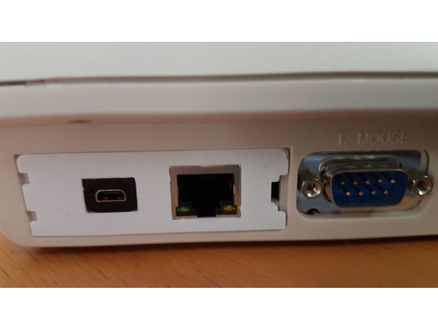 a1200 trap door microhdmi hdmi rj45 amiga amiga1200 1200 micro networking 3D print model - Mito3D