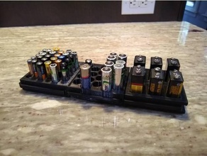 modulare batteria organizzatore titolare supporto 3d print model - Mito3D