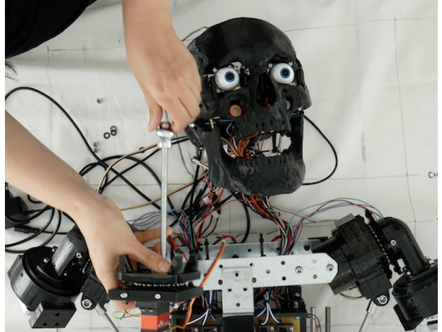 umanoide robot collo Android robotica servo 3D print model - Mito3D
