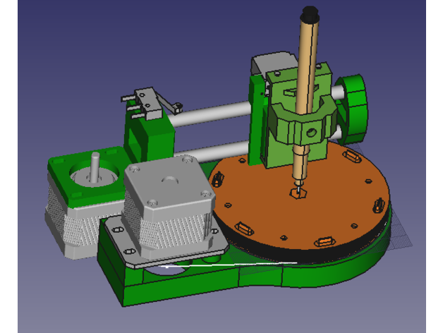 polaire Coaster dessin machine nema17 3D print model - Mito3D