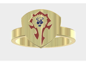 horde alliance mashup ring birthday demon gift hunter jewelry mage magic rings valentines wow 3d print model - Mito3D